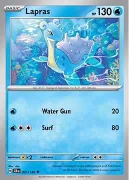 Lapras REVERSE HOLO #31 - Pokemon Stellar Crown