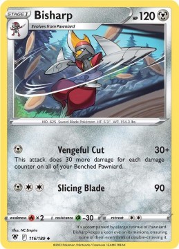 Bisharp REVERSE HOLO #116 - Pokemon Astral Radiance