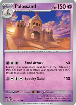 Palossand REVERSE HOLO #92 - Pokemon Twilight Masquerade