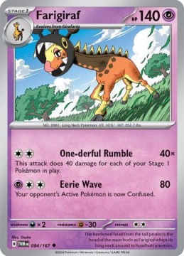 Farigiraf REVERSE HOLO #84 - Pokemon Twilight Masquerade