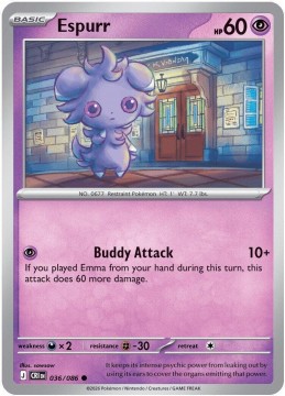 Espurr REVERSE HOLO #36 - Pokemon Chaos Rising