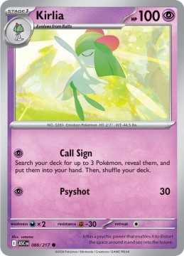 Kirlia ENERGY PATTERN #88 - Pokemon Ascended Heroes