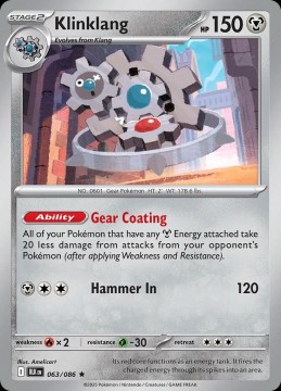 Klinklang MASTERBALL HOLO #63 - Pokemon Black Bolt