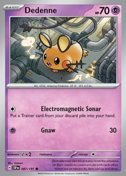 Dedenne REVERSE HOLO #87 - Pokemon Surging Sparks