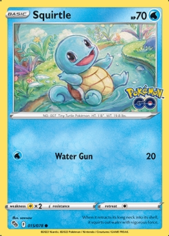 Squirtle REVERSE HOLO #15 - Pokemon Go