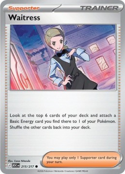 Waitress REVERSE HOLO #215 - Pokemon Ascended Heroes