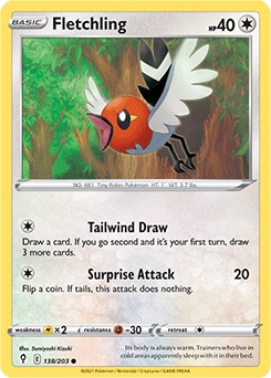 Fletchling #138 - Pokemon Evolving Skies