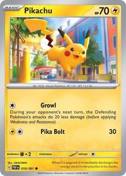 Pikachu REVERSE HOLO #18 - Pokemon Paldean Fates