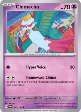 Chimecho REVERSE HOLO #85 - Pokemon Twilight Masquerade