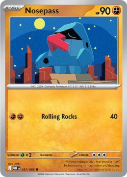 Nosepass REVERSE HOLO #37 - Pokemon Perfect Order