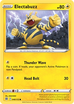 Electabuzz REVERSE HOLO #46 - Pokemon Brilliant Stars
