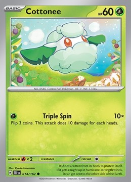 Cottonee REVERSE HOLO #14 - Pokemon Temporal Forces