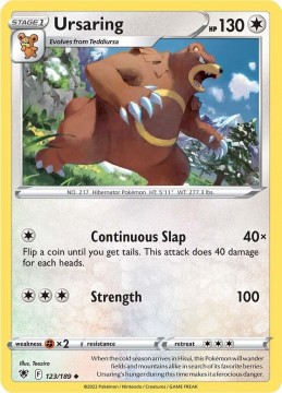 Ursaring REVERSE HOLO #123 - Pokemon Astral Radiance
