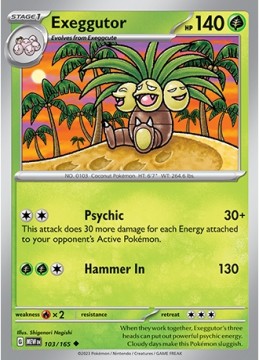 Exeggutor #103 - Pokemon Scarlet & Violet 151