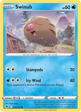 Swinub REVERSE HOLO #31 - Pokemon Astral Radiance