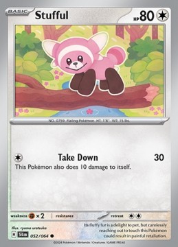Stufful REVERSE HOLO #52 - Pokemon Shrouded Fable