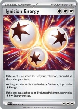 Ignition Energy REVERSE HOLO #86 - Pokemon White Flare