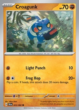 Croagunk REVERSE HOLO #23 - Pokemon Shrouded Fable