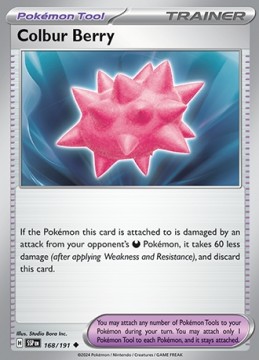 Colbur Berry REVERSE HOLO #168 - Pokemon Surging Sparks