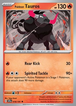 Paldean Tauros #18 - Pokemon Surging Sparks