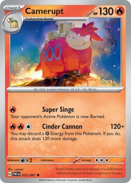 Camerupt REVERSE HOLO #12 - Pokemon Paldean Fates