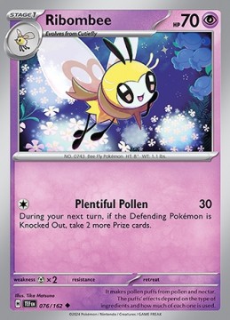Ribombee REVERSE HOLO #76 - Pokemon Temporal Forces