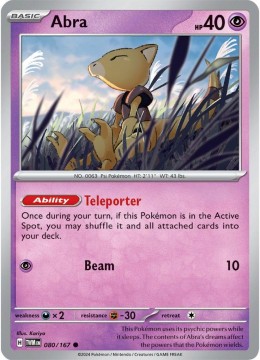 Abra REVERSE HOLO #80 - Pokemon Twilight Masquerade