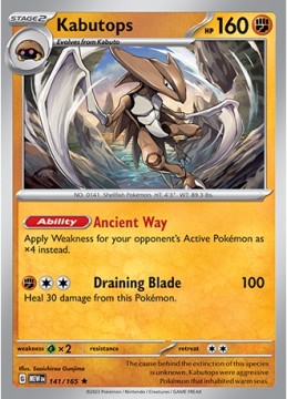 Kabutops HOLO #141 - Pokemon Scarlet & Violet 151