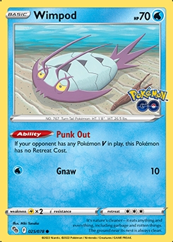 Wimpod REVERSE HOLO #25 - Pokemon Go