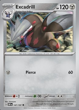 Excadrill #147 - Pokemon Obsidian Flames 