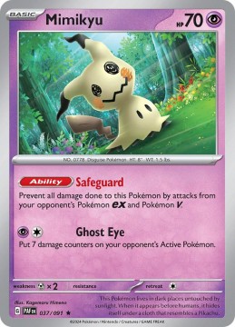 Mimikyu REVERSE HOLO #37 - Pokemon Paldean Fates