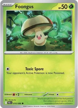 Foongus REVERSE HOLO #10 - Pokemon Black Bolt 