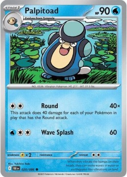 Palpitoad REVERSE HOLO #20 - Pokemon Black Bolt