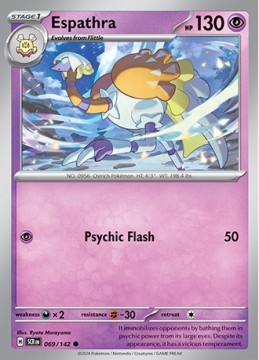 Espathra REVERSE HOLO #69 - Pokemon Stellar Crown