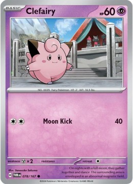 Clefairy REVERSE HOLO #78 - Pokemon Twilight Masquerade