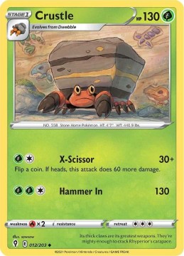 Crustle #12 - Pokemon Evolving Skies