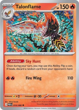 Talonflame REVERSE HOLO #14 - Pokemon Perfect Order
