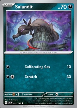 Salandit #139 - Pokemon Obsidian Flames