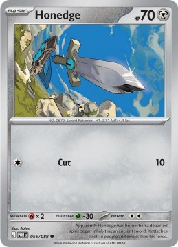 Honedge REVERSE HOLO #56 - Pokemon Perfect Order 