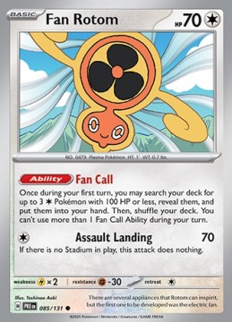 Fan Rotom POKEBALL HOLO #85 - Pokemon Prismatic Evolutions