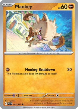 Mankey #45 - Pokemon Paldean Fates