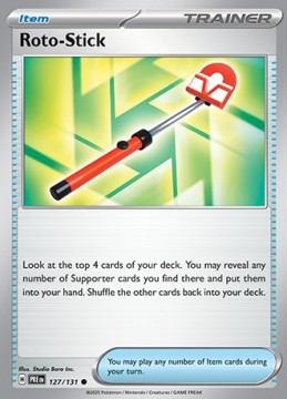 Roto Stick REVERSE HOLO #127 - Pokemon Prismatic Evolutions