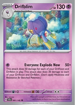 Drifblim REVERSE HOLO #61 - Pokemon Stellar Crown