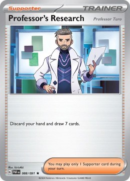 Professor's Research REVERSE HOLO #88 - Pokemon Paldean Fates