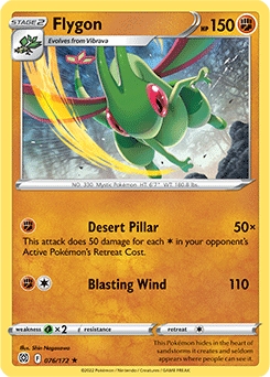Flygon REVERSE HOLO #76 - Pokemon Brilliant Stars