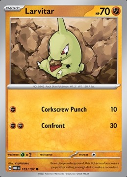 Larvitar #105 - Pokemon Obsidian Flames