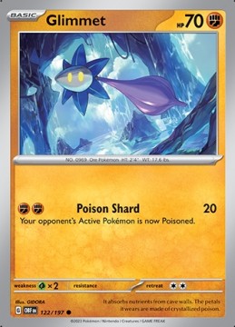 Glimmet #122 - Pokemon Obsidian Flames