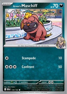 Arven's Maschiff #138 - Pokemon Destined Rivals