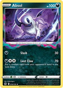 Absol REVERSE HOLO #76 - Pokemon Crown Zenith 