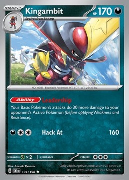 Kingambit REVERSE HOLO #134 - Pokemon Scarlet & Violet 